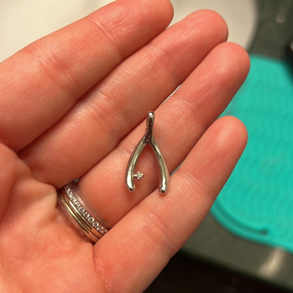 Make a wish! Wishbone necklace charm is perfect for your Thanksgiving feast